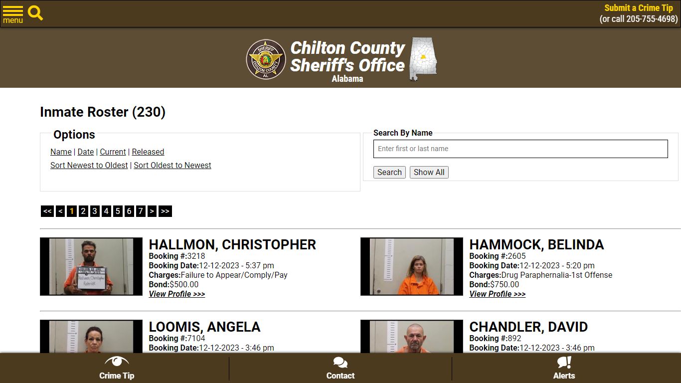 Inmate Roster - Chilton County Sheriff's Office